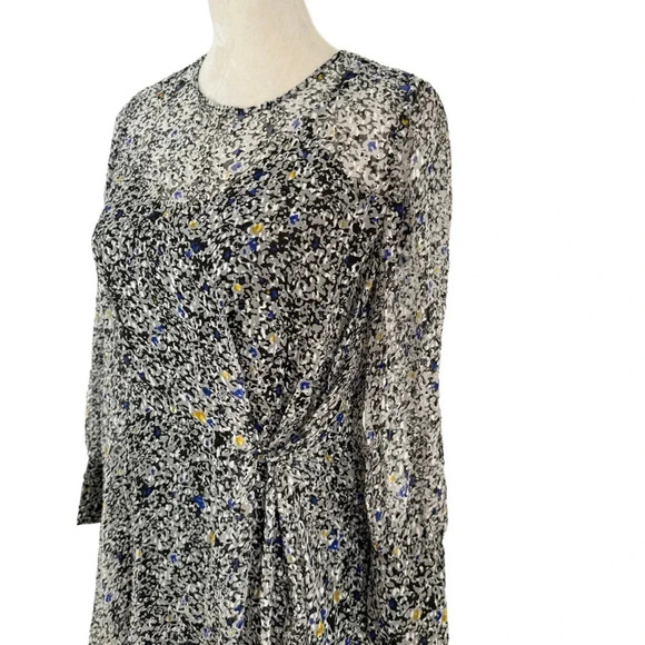 Reiss Charlotte Burnout Silk Blend Mini Dress Black Size 2 - Picture 9 of 12